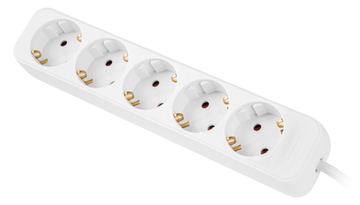 Lanberg Steckdosenleiste 5x Schuko Kupfer weiß - Steckdosenleiste von LumaTech