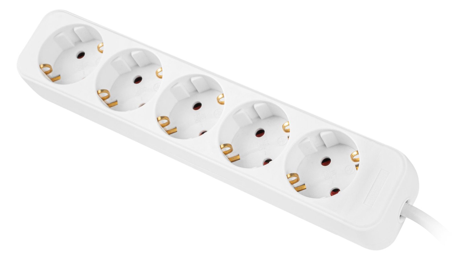 Lanberg Steckdosenleiste 5x Schuko Kupfer weiß - Steckdosenleiste