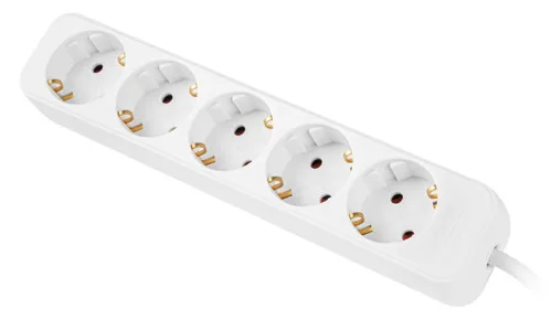 Lanberg Steckdosenleiste 5x Schuko Kupfer weiß - Steckdosenleiste, Ansicht 3