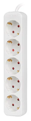 Lanberg Steckdosenleiste 5x Schuko Kupfer weiß - Steckdosenleiste, Ansicht 4