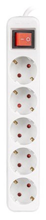 Lanberg Steckdosenleiste 5x Schuko m. Sch. Kupfer 3m weiß - Steckdosenleiste