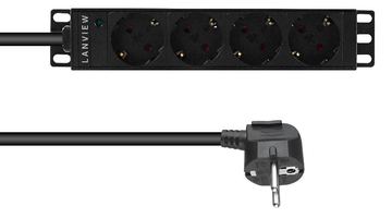 Lanview 10´´ 4-way Schuko outlets with 2-meter 3G1.5mm2 cable von LumaTech
