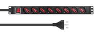 Lanview 19 inch 8 port Type F/J with switch 2M power cable von LumaTech