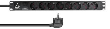 Lanview 19 Rack mount power strip 16A with 8 x Schuko type - Rackbefestigung von LumaTech