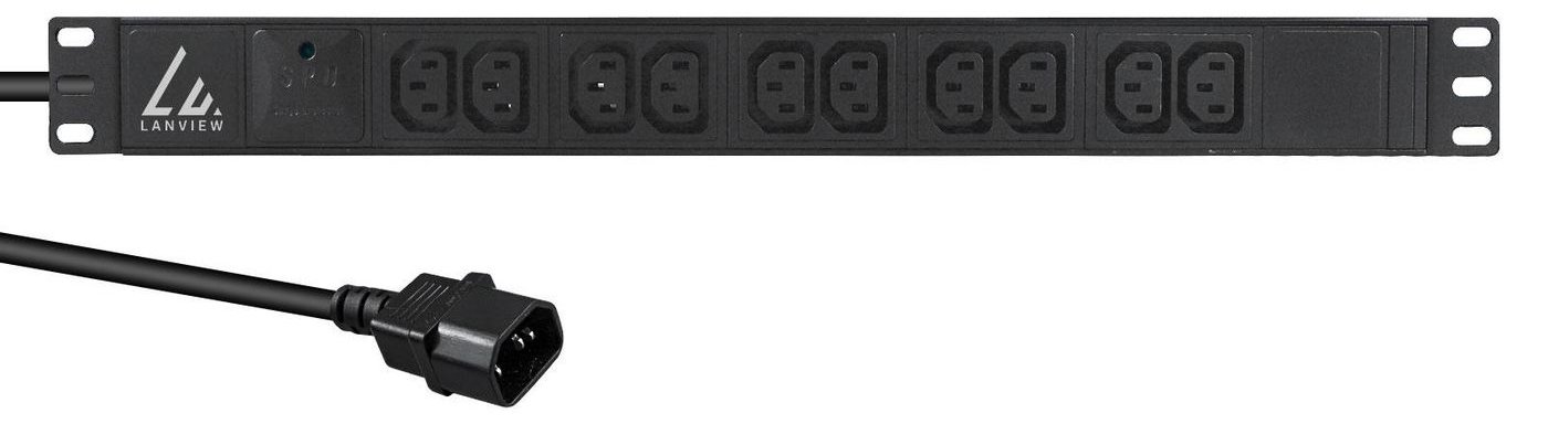 Lanview 19´´ 10-way c13 outlets with 2-meter 3G1.5mm2 cable von LumaTech