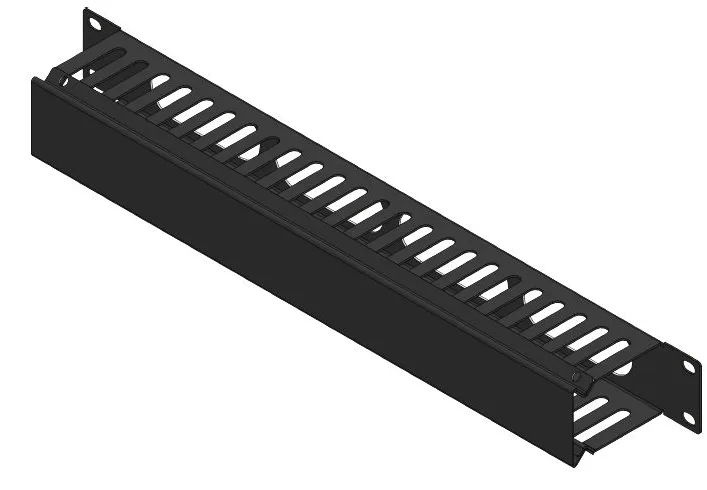 Lanview 1U 19inch SLIDING COVER CABLE MANAGEMENT PANEL BLACK, Ansicht 2