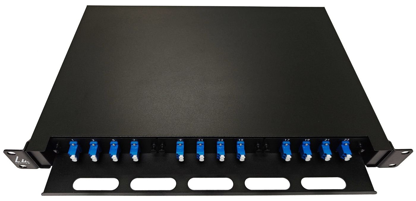 Lanview Fiber Optic Sliding Panel ODF LC SM OS2 24 Cores von LumaTech