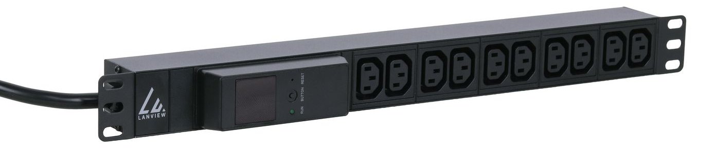 Lanview LVR261877 - Messgerät - 1U - Einphasig - Horizontal - Schwarz - 10 AC-Ausgänge von LumaTech