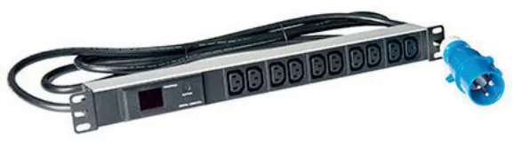Lanview LVR261877 - Messgerät - 1U - Einphasig - Horizontal - Schwarz - 10 AC-Ausgänge, Ansicht 2