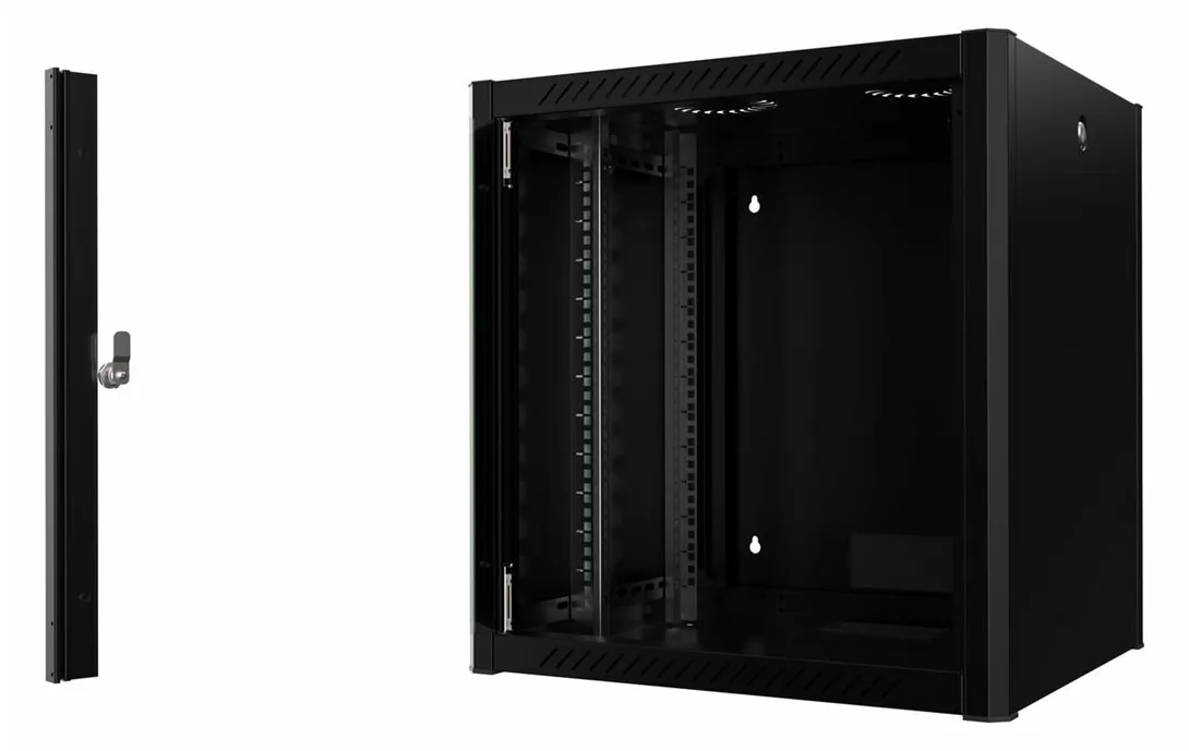 Lanview RWP12U56BL - Wandmontiertes Regal - 12U - 25,6 kg - Schwarz, Ansicht 2