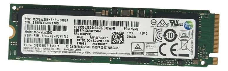Lenovo 256 GB SSD - intern - M.2 2280 - PCI Express 3.0 x4 (NVMe)