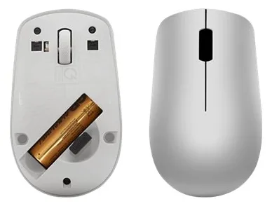 Lenovo 530 Wireless Mouse - Maus - rechts- und linkshändig - optisch - 3 Tasten - kabellos - 2.4 GHz - grau, platin, Ansicht 4
