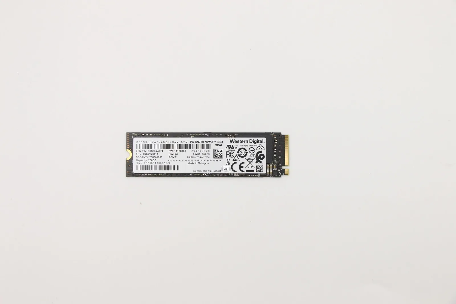 Lenovo 5SS0V26411 - 256 GB - M.2, Ansicht 2