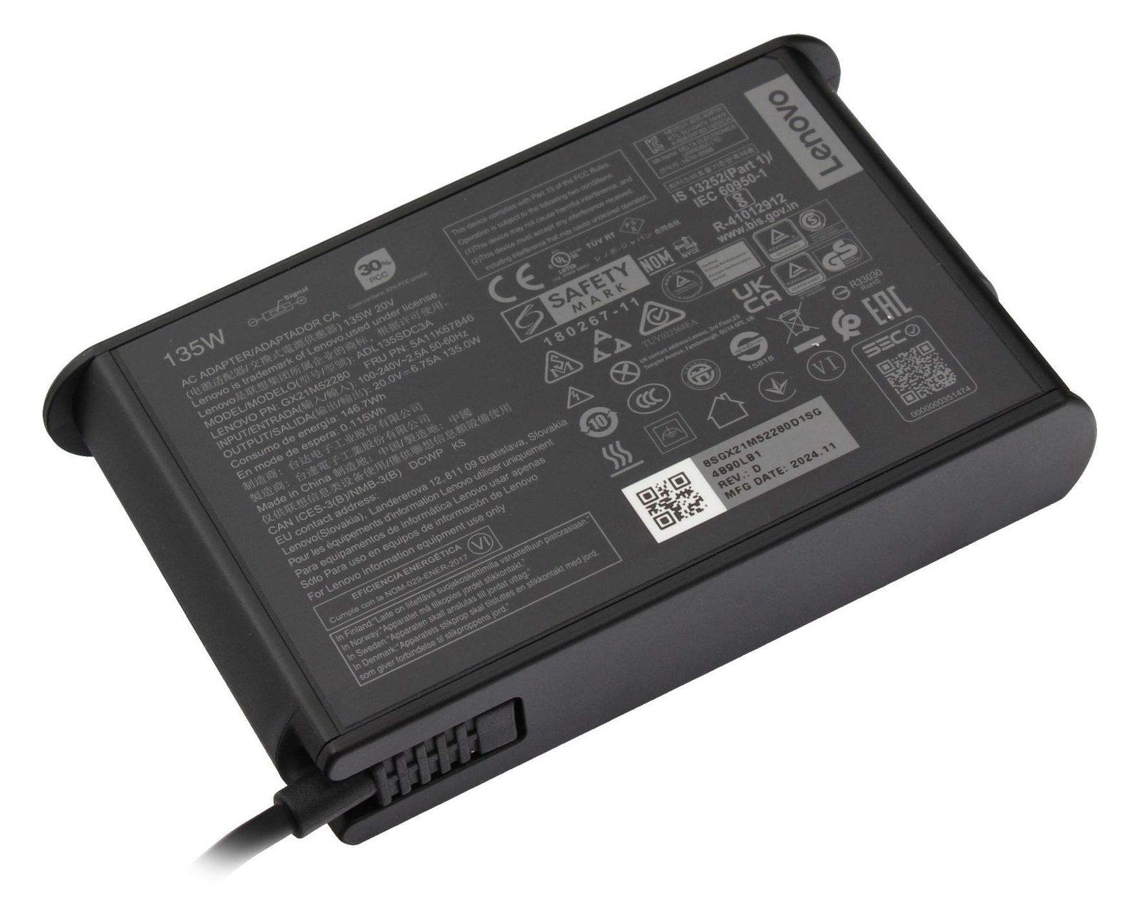 Lenovo AC Adapter Slim Tip includes power cable - PC-/Server Netzteil