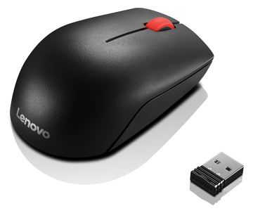 Lenovo Essential Compact - Maus - rechts- und linkshändig - 3 Tasten - kabellos - 2.4 GHz - kabelloser Empfänger (USB) von LumaTech