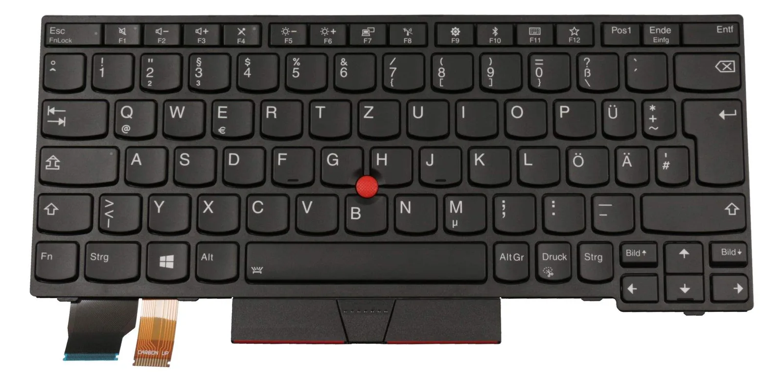 Lenovo Lite-On - Ersatztastatur Notebook - mit Trackpoint - TL: Deutsch, QWERTZ - schwarz Nein, Ansicht 2