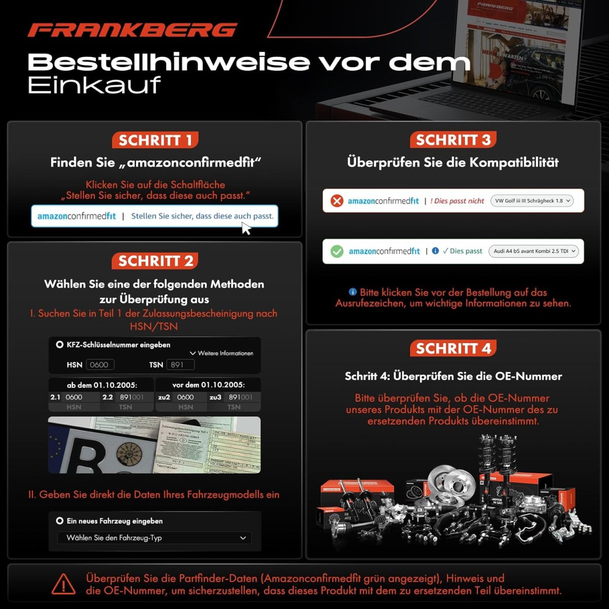Frankberg 2x Federn Fahrwerksfeder Hinterachse Kompatibel mit T.o.u.r.a.n 1T1 1T2 MPV 2003-2010 T.o.u.r.a.n 1T3 MPV 2010-2015 — Bild 2