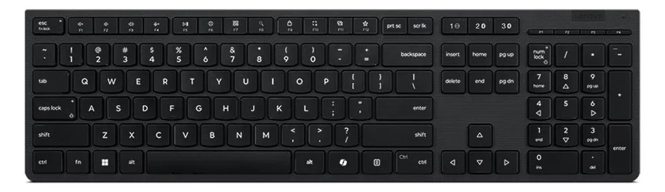 Lenovo Professional - Tastatur - full size - kabellos - TL: Deutsch, QWERTZ, Ansicht 2