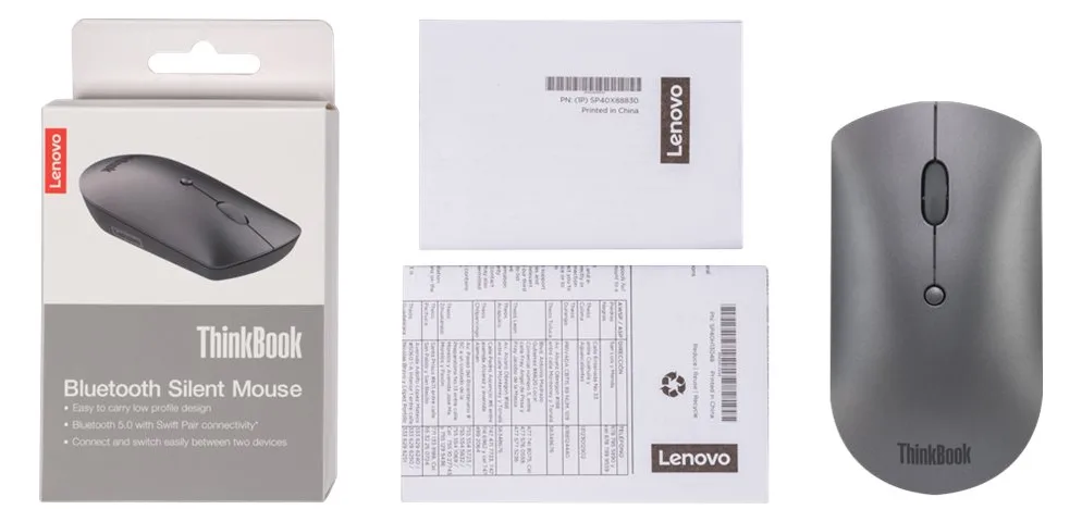 Lenovo ThinkPad Silent - Maus - rechts- und linkshändig - grau, Ansicht 3