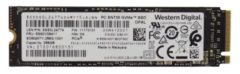 Lenovo Toshiba - SSD - verschlüsselt - 256 GB - intern, Ansicht 2