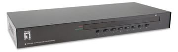 LevelOne 8-Port PS/2-USB VGA KVM Switch - 2048 x 1536 Pixel - Rack-Einbau - 1U - Schwarz von LumaTech
