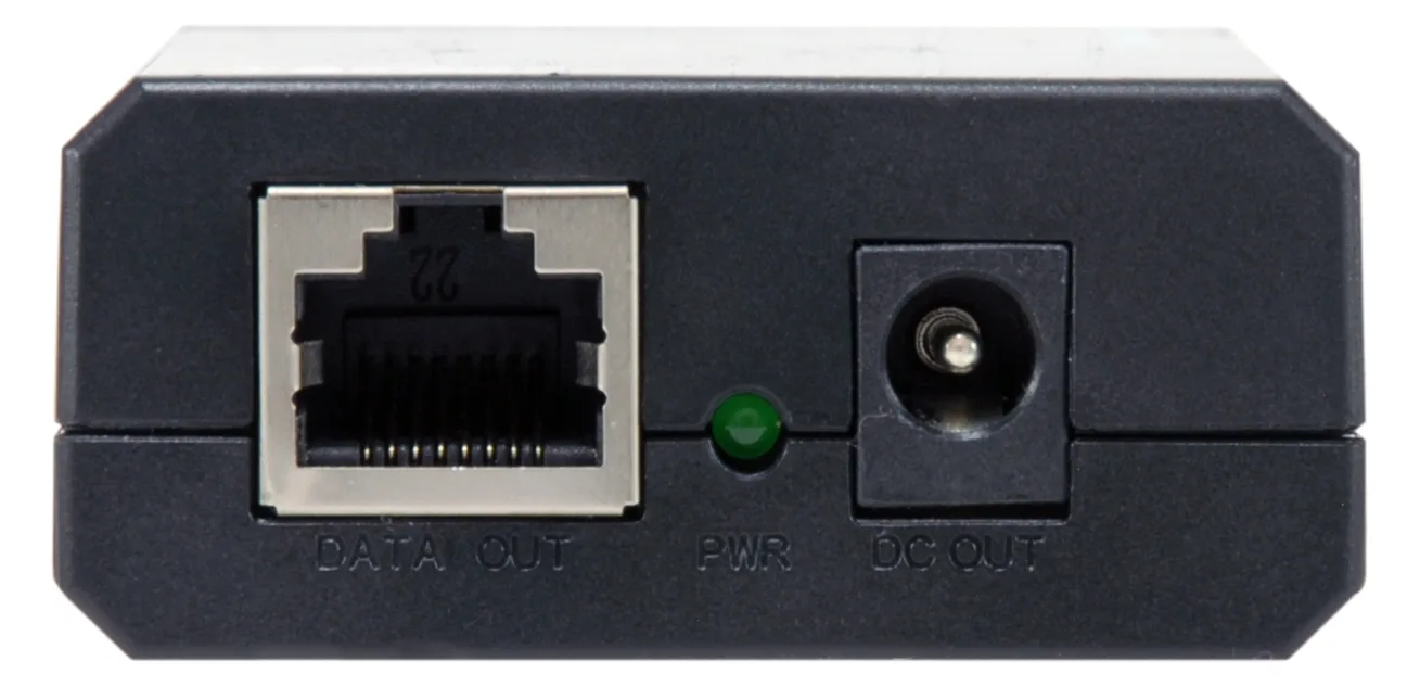 LevelOne Gigabit IEEE802.3bt PoE Splitter - IEEE 802.3af - 10/100/1000Base-T(X) - Schwarz - China - 12V - 24V - 60 W, Ansicht 3