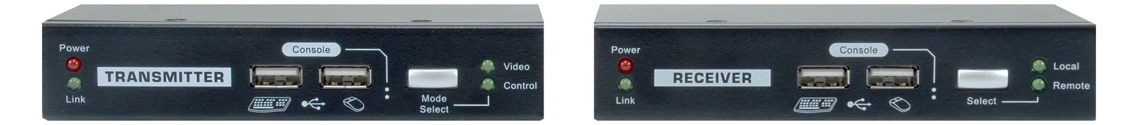LevelOne KVM over Cat.5 Extender - Sender und Empfänger - Kabelgebunden - 100 m - Cat5 - Cat5e - 1920 x 1200 Pixel, Ansicht 3