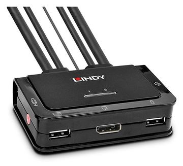 Lindy 2 Port DisplayPort 1.2, USB 2.0 & Audio Cable KVM Switch von LumaTech