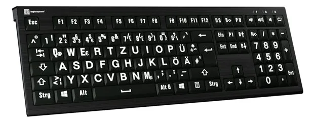 Logickeyboard Largeprint ASTRA 2 - Tastatur - hintergrundbeleuchtet - TL: Deutsch, QWERTZ, Ansicht 5