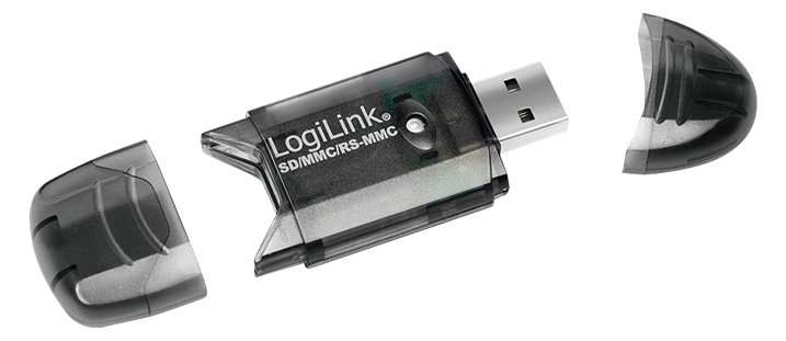 LogiLink Cardreader USB 2.0 Stick for SD/MMC - Kartenleser - 8-in-1 (MMC, SD, RS-MMC, MMCmobile, SDHC)