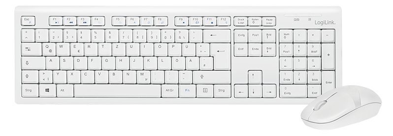 LogiLink Combo Set with Autolink - Tastatur-und-Maus-Set - TL: Deutsch, QWERTZ