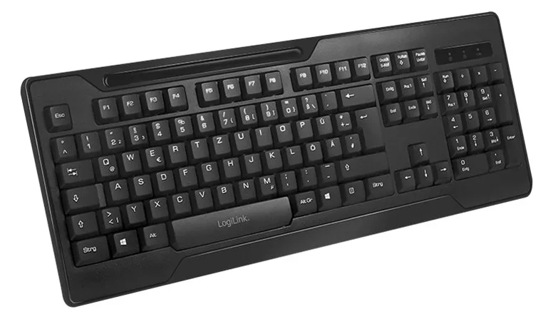 LogiLink Funk - Tastatur-und-Maus-Set - kabellos - TL: Deutsch, QWERTZ, Ansicht 5