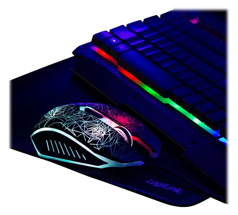 LogiLink Gaming Combination Set - Set aus Tastatur, Maus und Mauspad - TL: Deutsch, QWERTZ, Ansicht 4