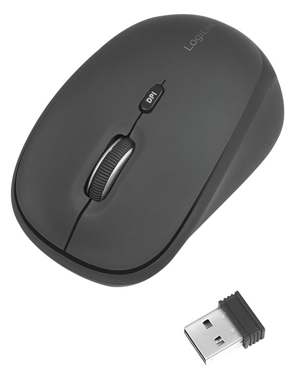 LogiLink Maus - optisch - 3 Tasten - kabellos - 2.4 GHz - kabelloser Empfänger (USB) von LumaTech