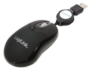 LogiLink Mini with retractable cable - Maus - rechts- und linkshändig von LumaTech