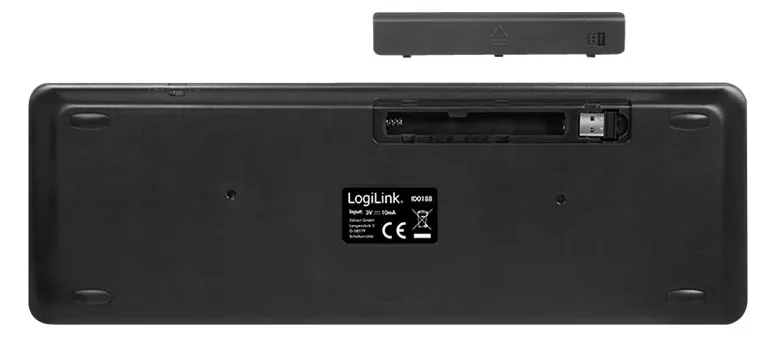 LogiLink Tastatur - mit Touchpad - kabellos - TL: Deutsch, QWERTZ, Ansicht 3