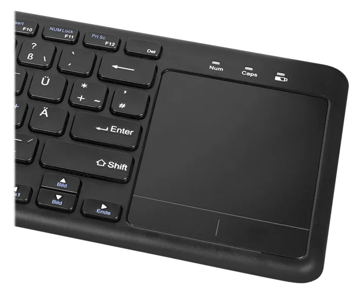 LogiLink Tastatur - mit Touchpad - kabellos - TL: Deutsch, QWERTZ, Ansicht 4