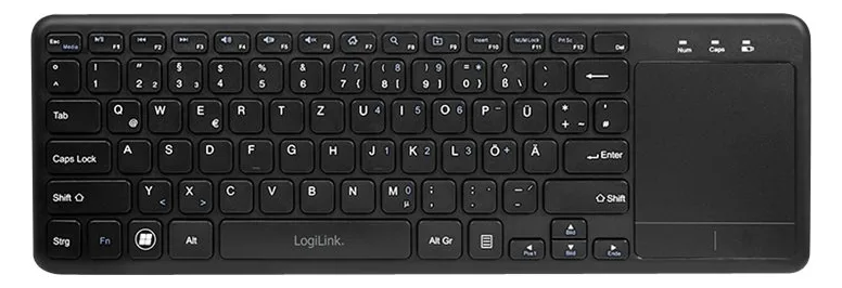 LogiLink Tastatur - mit Touchpad - kabellos - TL: Deutsch, QWERTZ, Ansicht 5