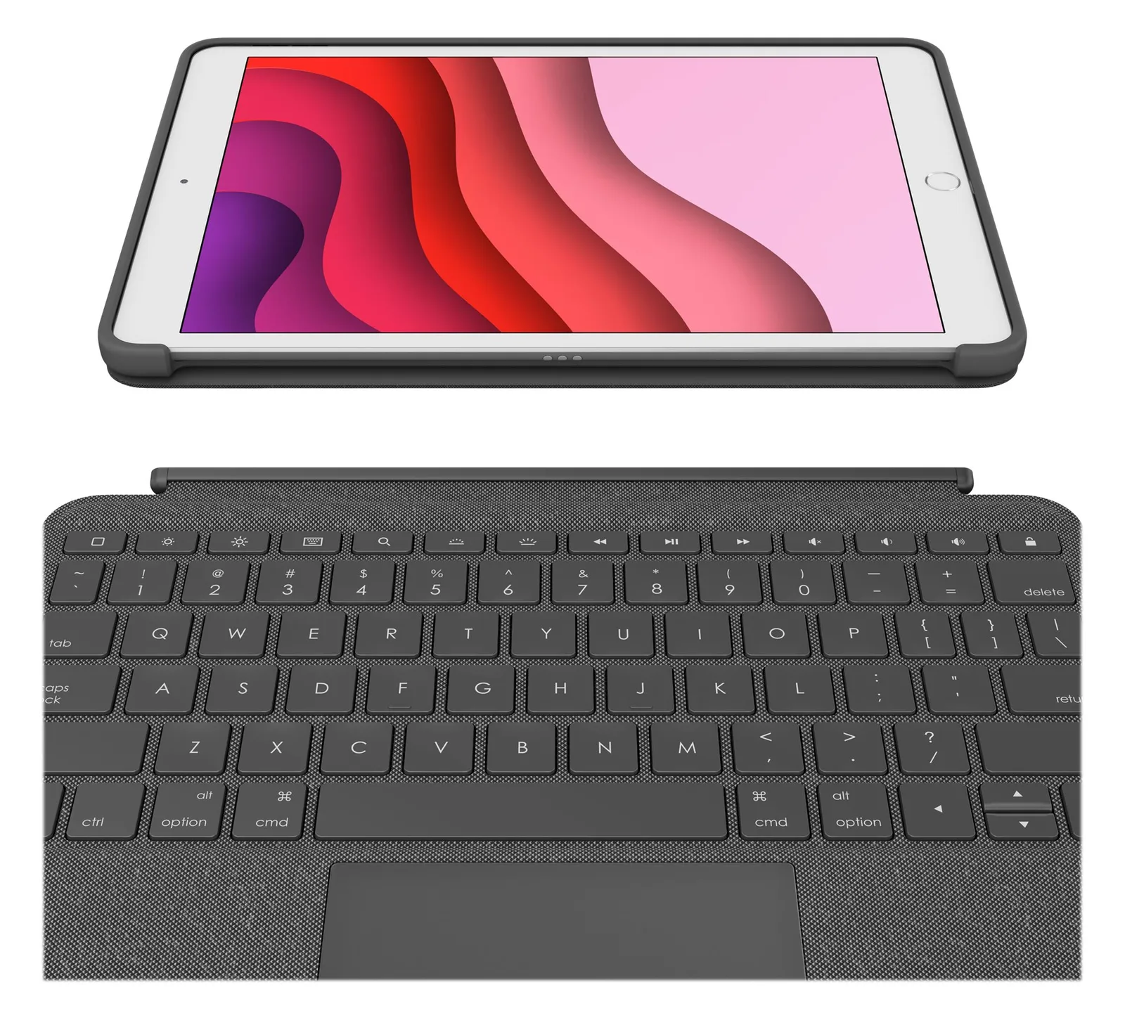 Logitech Combo Touch - Tastatur und Foliohülle - mit Trackpad - hintergrundbeleuchtet - TL: Deutsch, QWERTZ, Ansicht 3