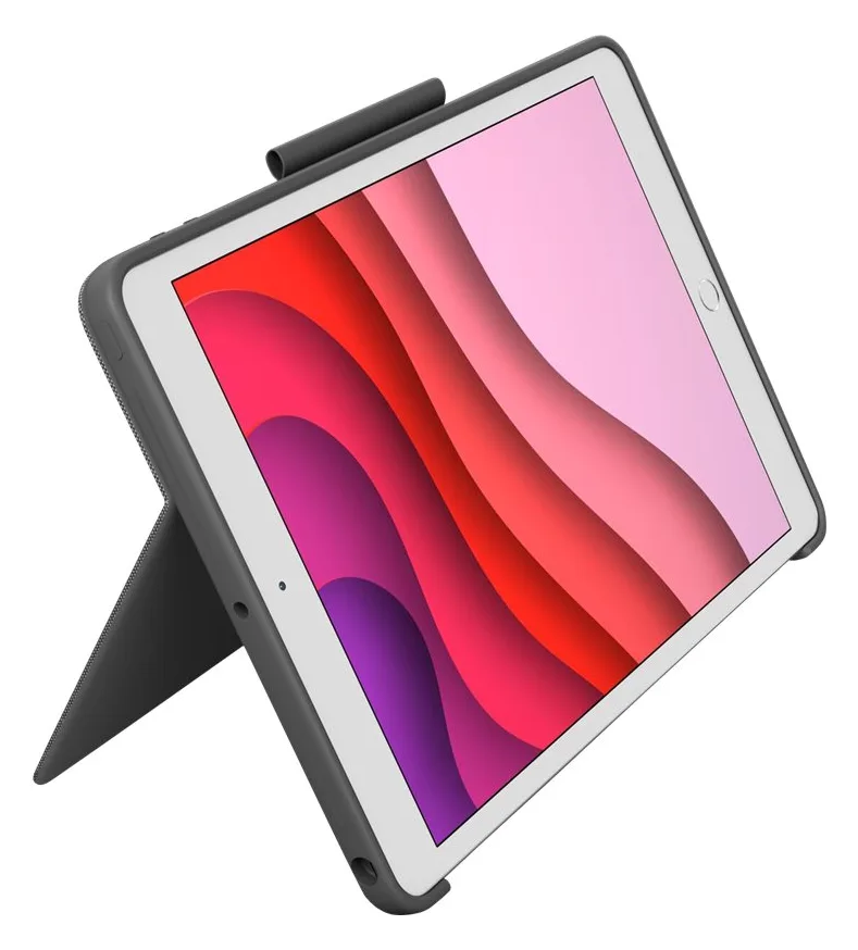 Logitech Combo Touch - Tastatur und Foliohülle - mit Trackpad - hintergrundbeleuchtet - TL: Nordisch, QWERTY, Ansicht 3