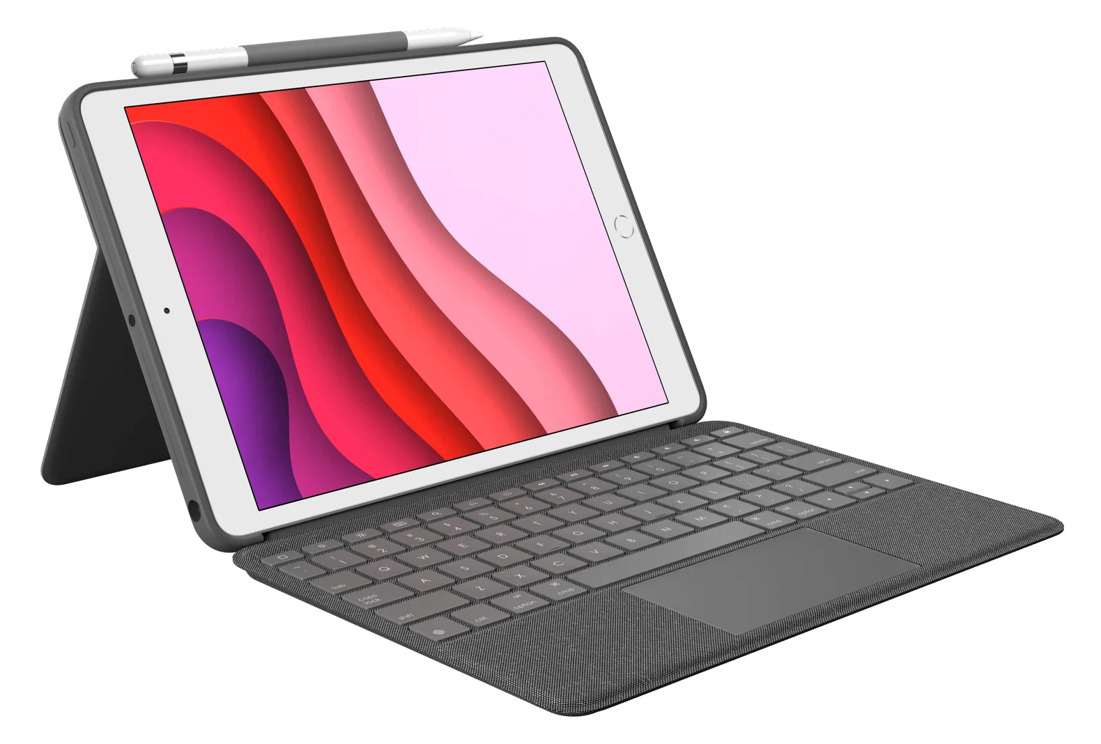 Logitech Combo Touch - Tastatur und Foliohülle - mit Trackpad - hintergrundbeleuchtet - TL: UK, QWERTY, Ansicht 2