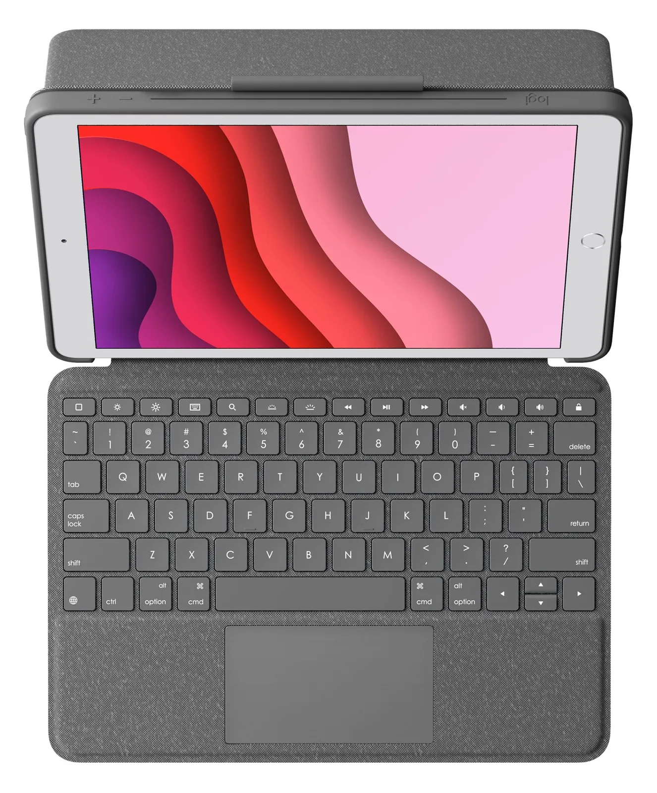 Logitech Combo Touch - Tastatur und Foliohülle - mit Trackpad - hintergrundbeleuchtet - TL: UK, QWERTY, Ansicht 4