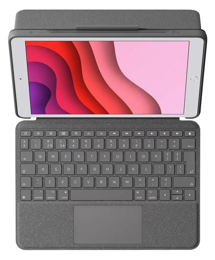 Logitech Combo Touch - Tastatur und Foliohülle - mit Trackpad - hintergrundbeleuchtet - TL: UK, QWERTY, Ansicht 5
