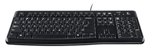 Logitech Desktop MK120 - Volle Größe (100%) - Kabelgebunden - USB - Schwarz - Maus enthalten - TL: Deutsch, QWERTZ, Ansicht 3