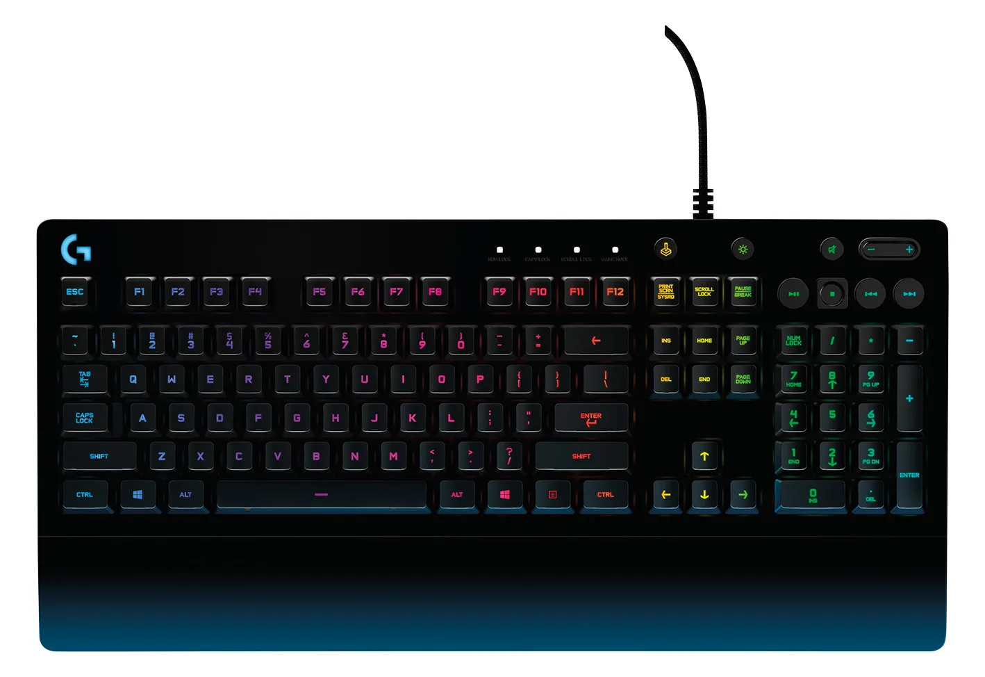 Logitech G G213 Prodigy Gaming Keyboard - Volle Größe (100%) - USB - RGB-LED - Schwarz - TL: Belgisch, AZERTY, Ansicht 2