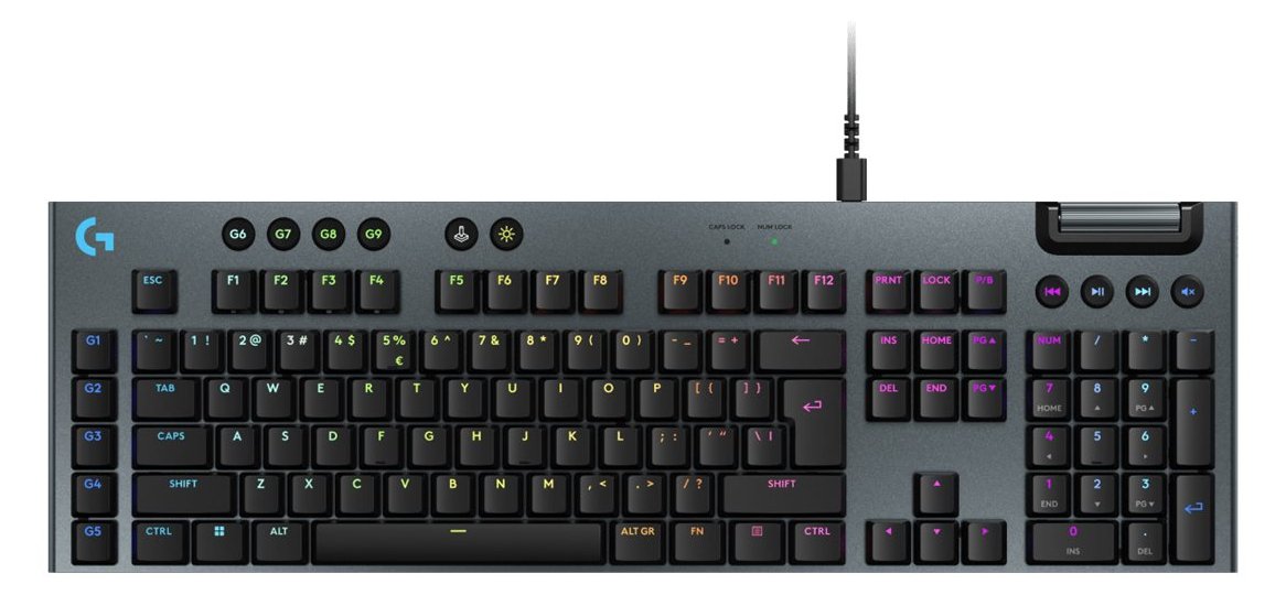Logitech G G915 X - Tastatur - USB - Tastenschalter: GL Tactile - Schwarz - TL: US, QWERTY