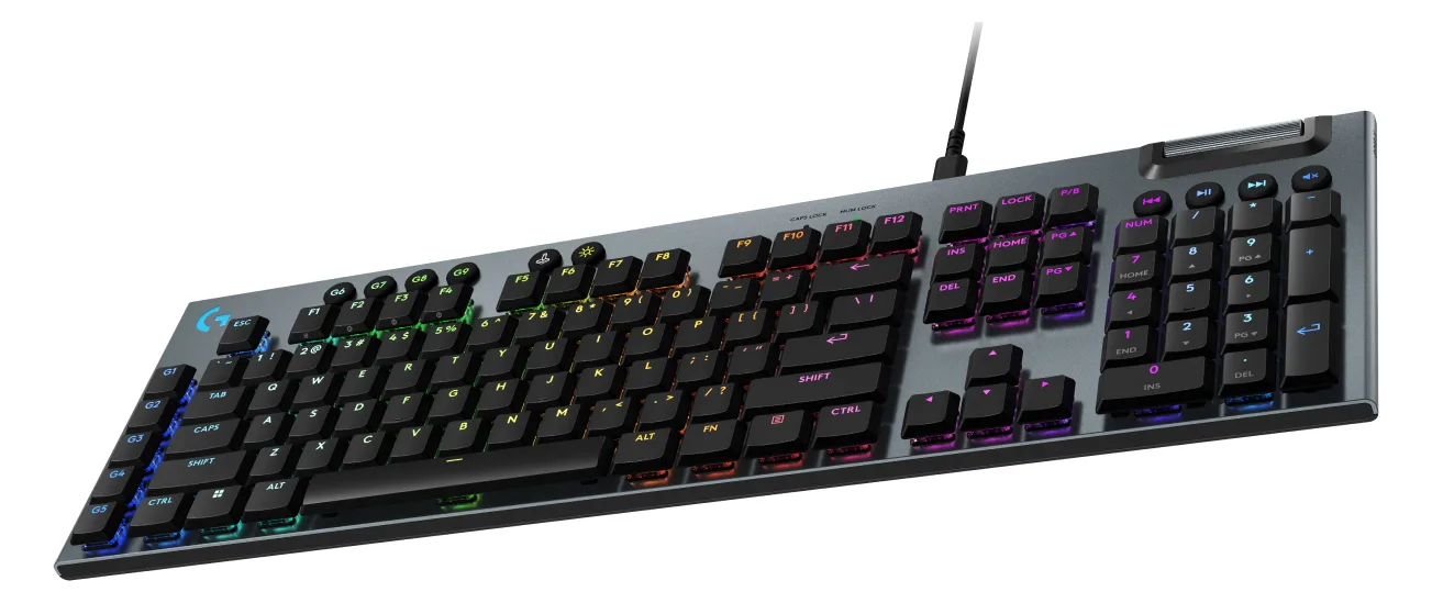 Logitech G G915 X - Tastatur - USB - Tastenschalter: GL Tactile - Schwarz - TL: US, QWERTY, Ansicht 4
