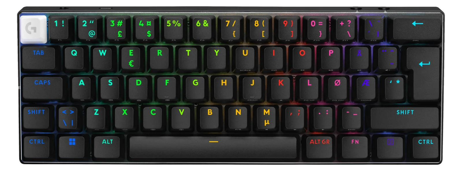 Logitech G PRO X 60 - Tastatur - 60% - TKL - Hintergrundbeleuchtung - TL: Nordisch, QWERTY, Ansicht 2