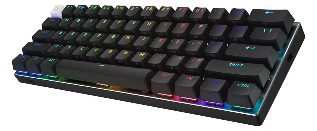 Logitech G PRO X 60 - Tastatur - TKL - kabellos - Bluetooth - Tactile - Schwarz - TL: Deutsch, QWERTZ, Ansicht 3