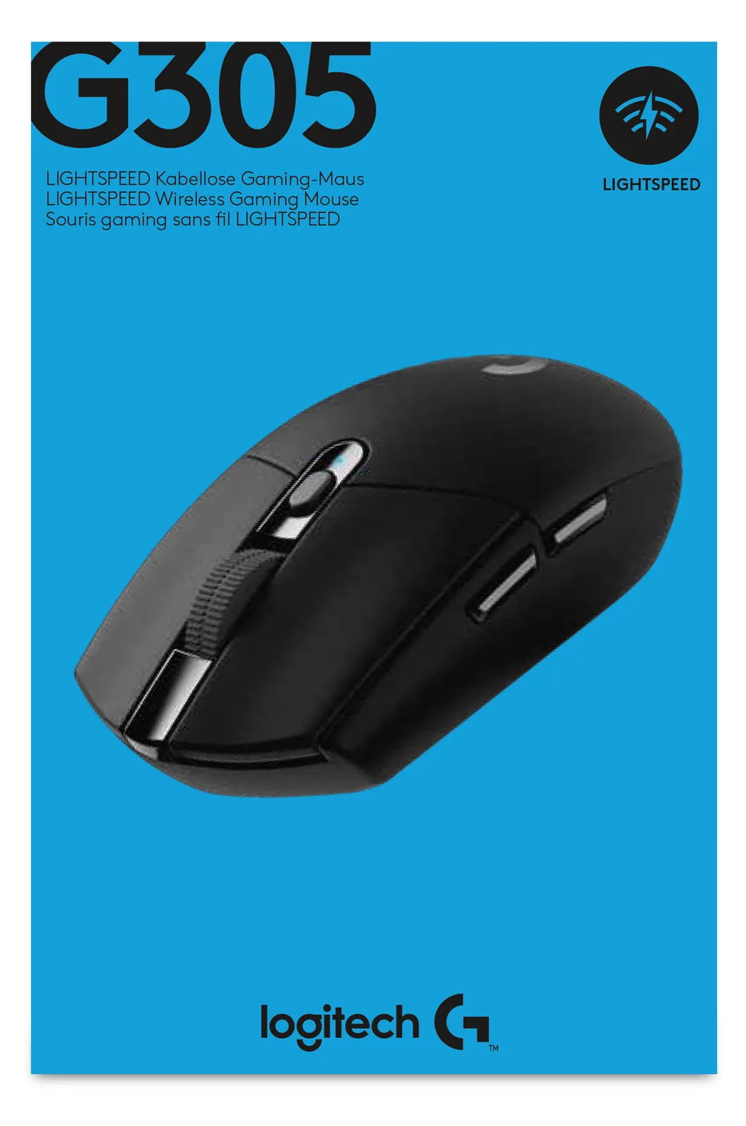 Logitech G305 - Maus - optisch - 6 Tasten - kabellos - LIGHTSPEED - kabelloser Empfänger (USB) - schwarz, Ansicht 2